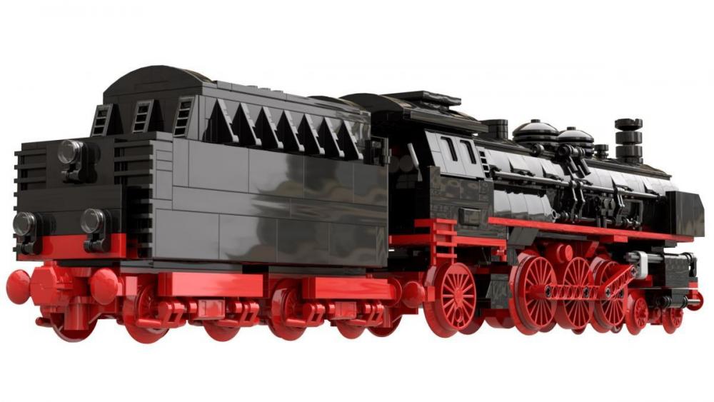 Lokomotywa parowa BR 18 8W kolej z klocków kompatybilnych z LEGO